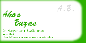 akos buzas business card